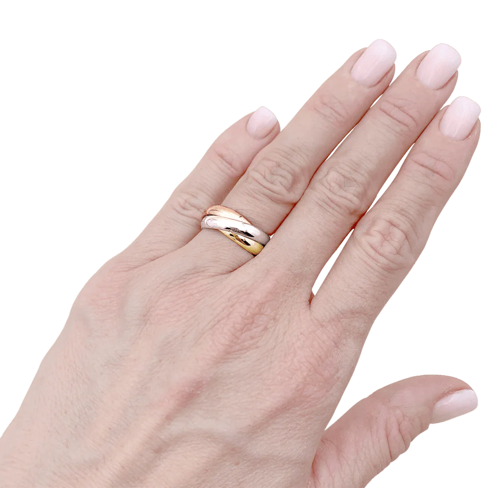 Ring Alliance CARTIER "Trinity" in yellow gold, white gold and rose gold - Image 2