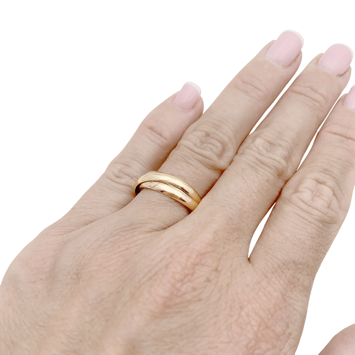 Cartier "Trinity" wedding band in yellow, rose and white gold - Image 2