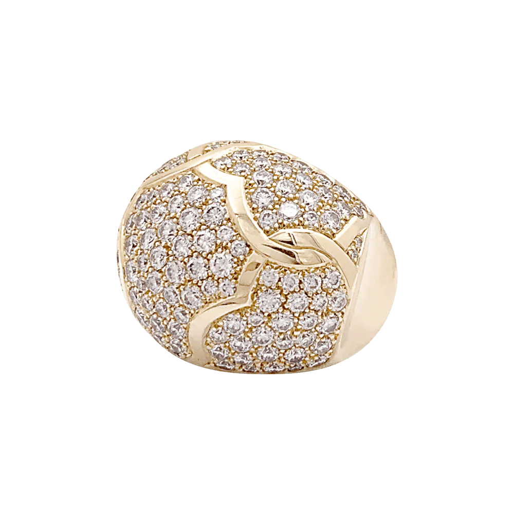 Ring CHANEL "Profil de Camélia" in yellow gold and diamonds - Image 3