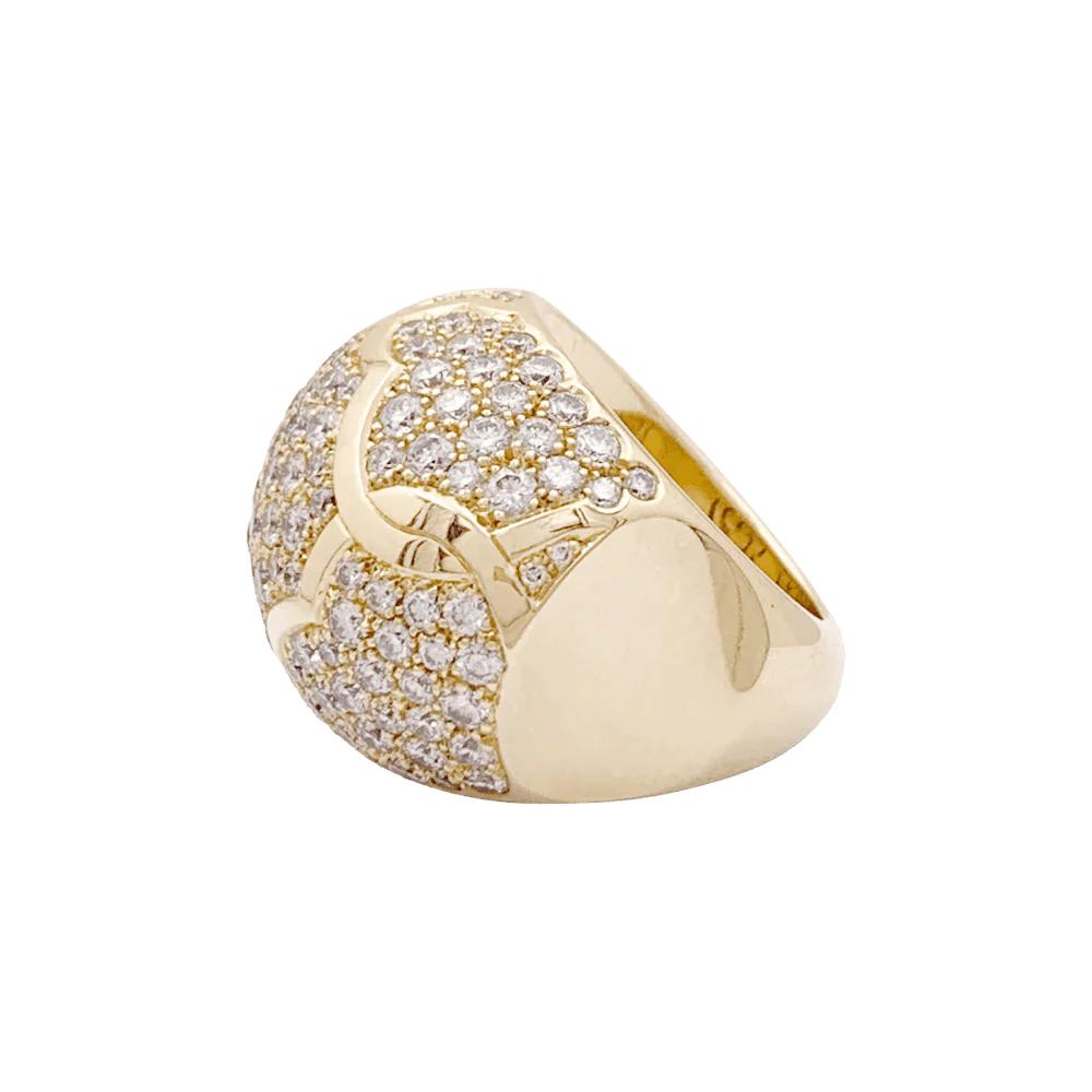 Ring CHANEL "Profil de Camélia" in yellow gold and diamonds - Image 4
