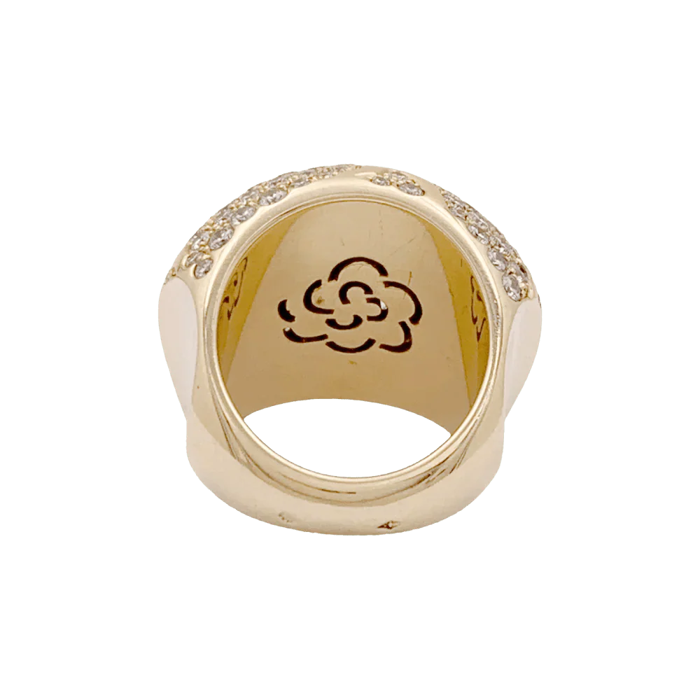 Ring CHANEL "Profil de Camélia" in yellow gold and diamonds - Image 5