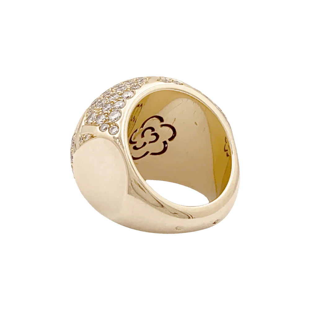 Ring CHANEL "Profil de Camélia" in yellow gold and diamonds - Image 8