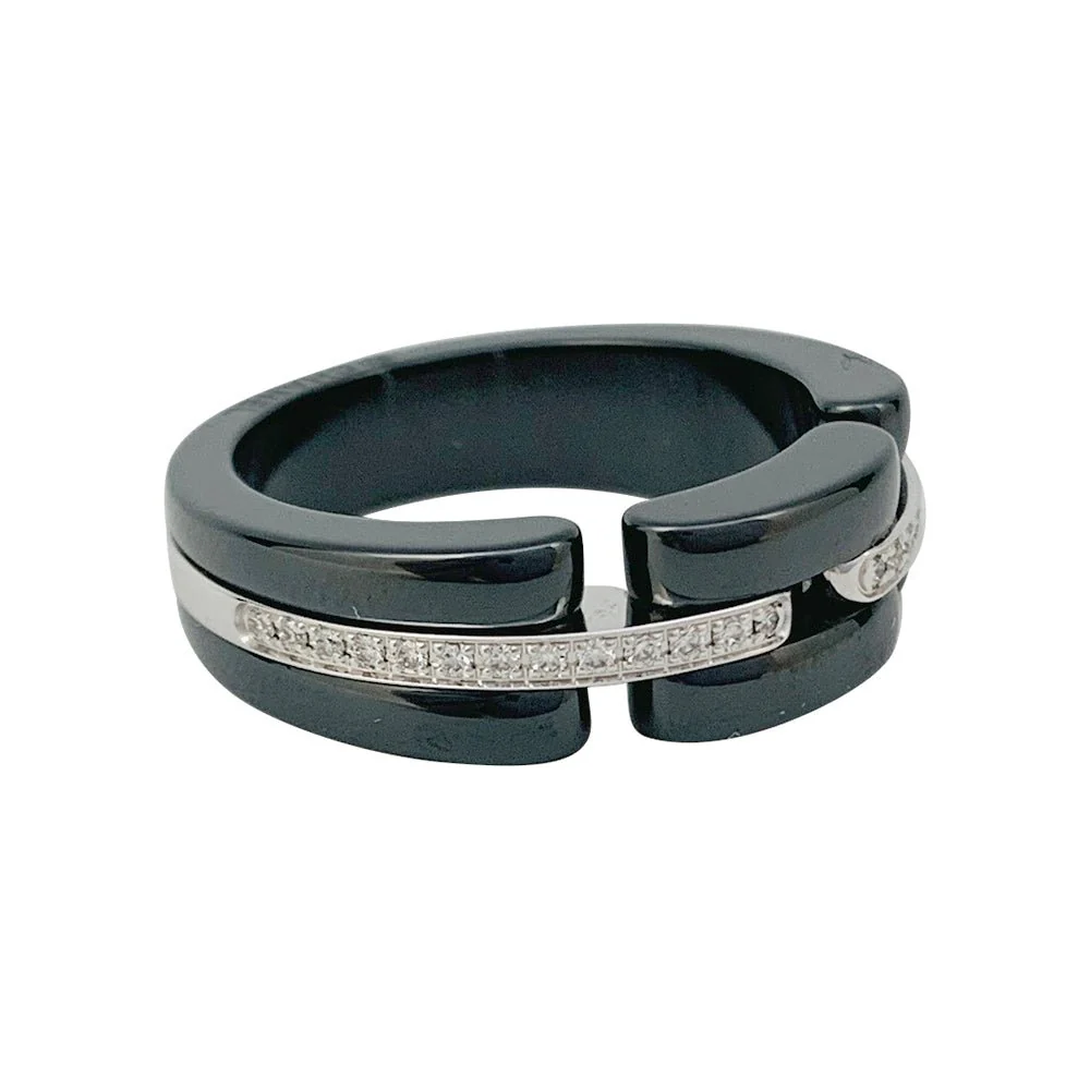 Ring CHANEL "Ultra" in ceramic, white gold and diamonds. - Image 3