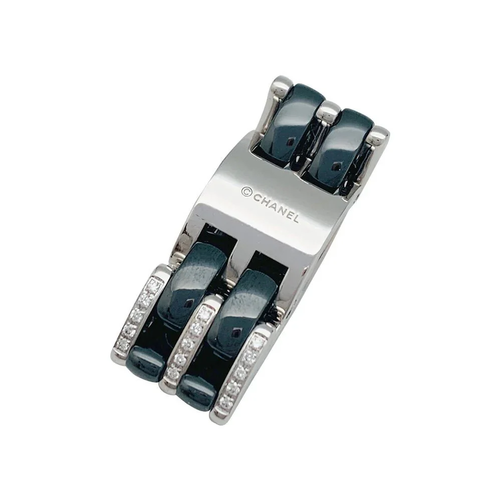 CHANEL “Ultra” Bandeau ring in white gold, black ceramic and diamonds - Image 3