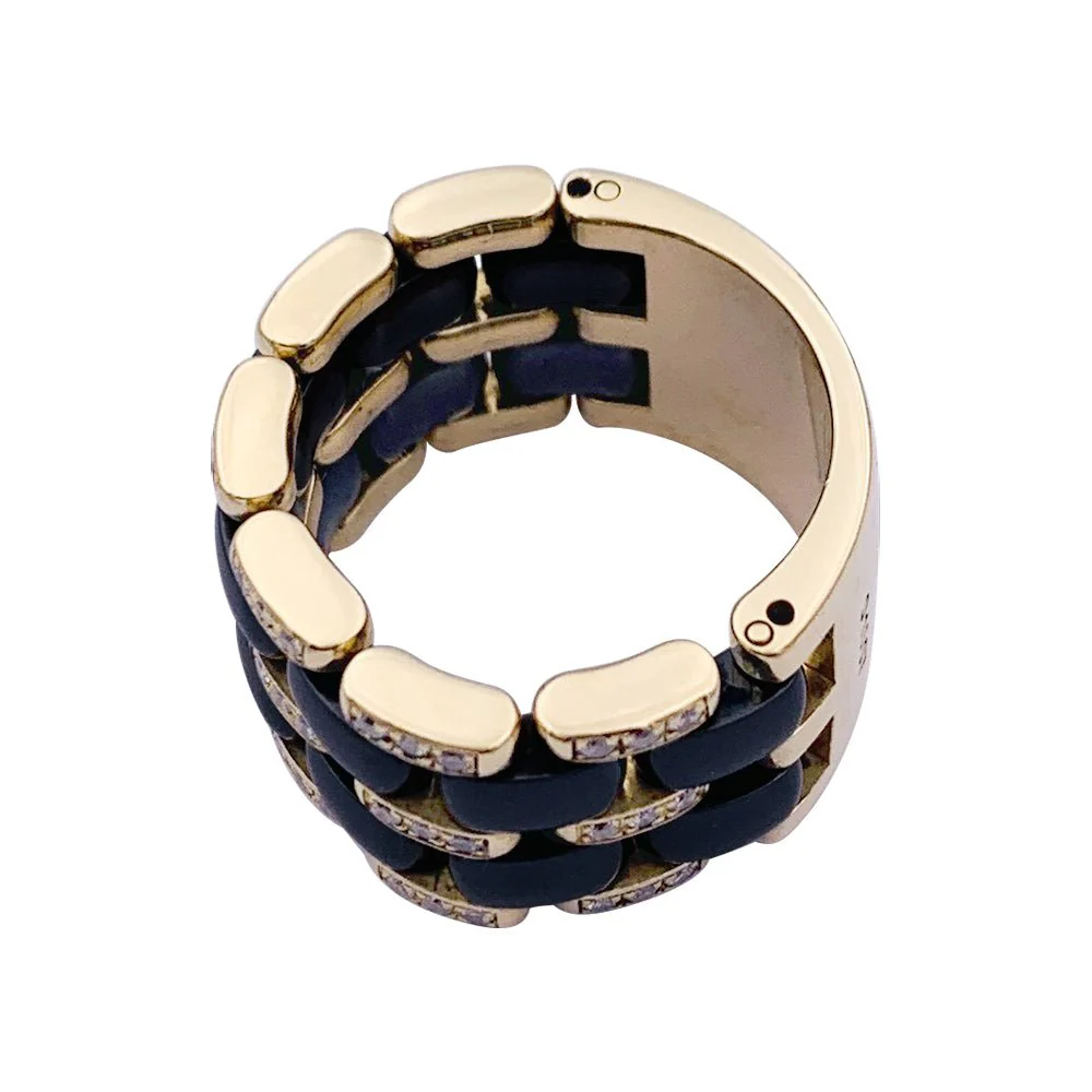 CHANEL “Ultra” ring in yellow gold, ceramic and diamonds - Image 5