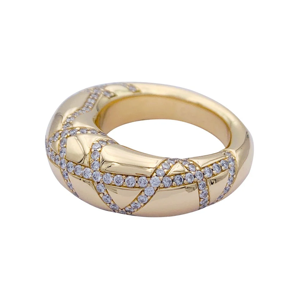 Chaumet ring, “Anneau”, in yellow gold, diamonds - Image 2