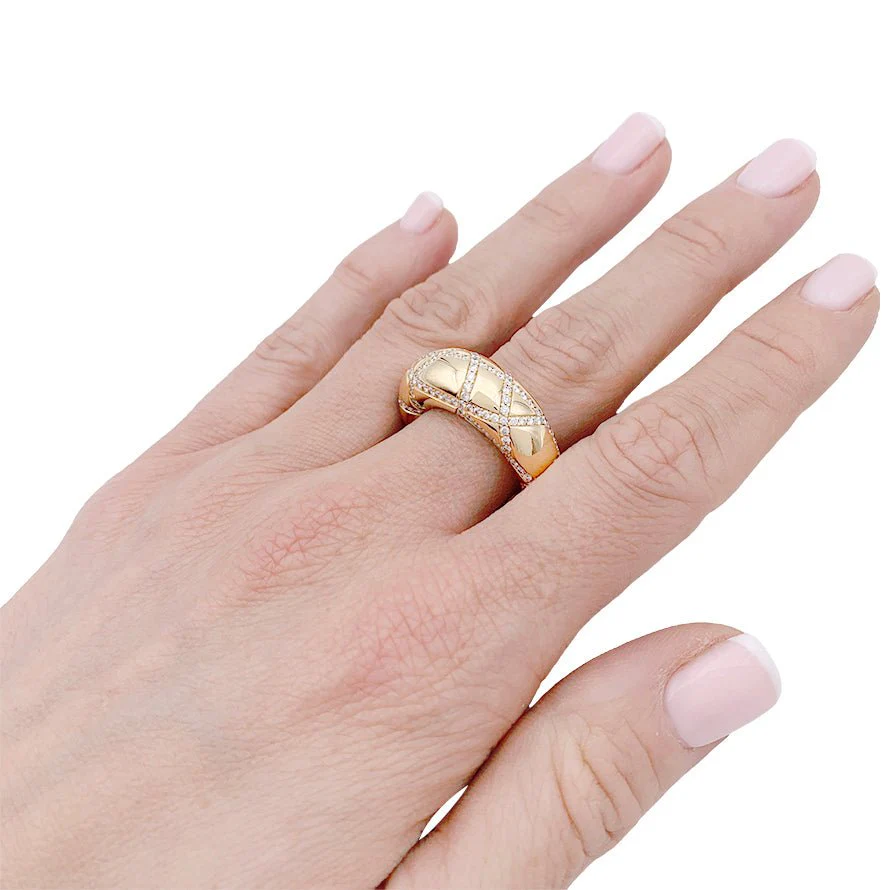Chaumet ring, “Anneau”, in yellow gold, diamonds - Image 6