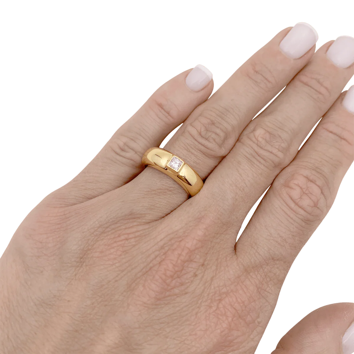 CHAUMET "Anneau" bangle ring in yellow gold and diamond - Image 2