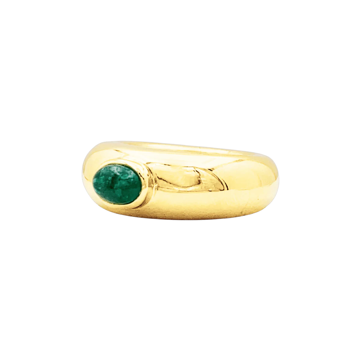 Bague Jonc CHAUMET "Anneau" en or jaune et émeraude - Image 3