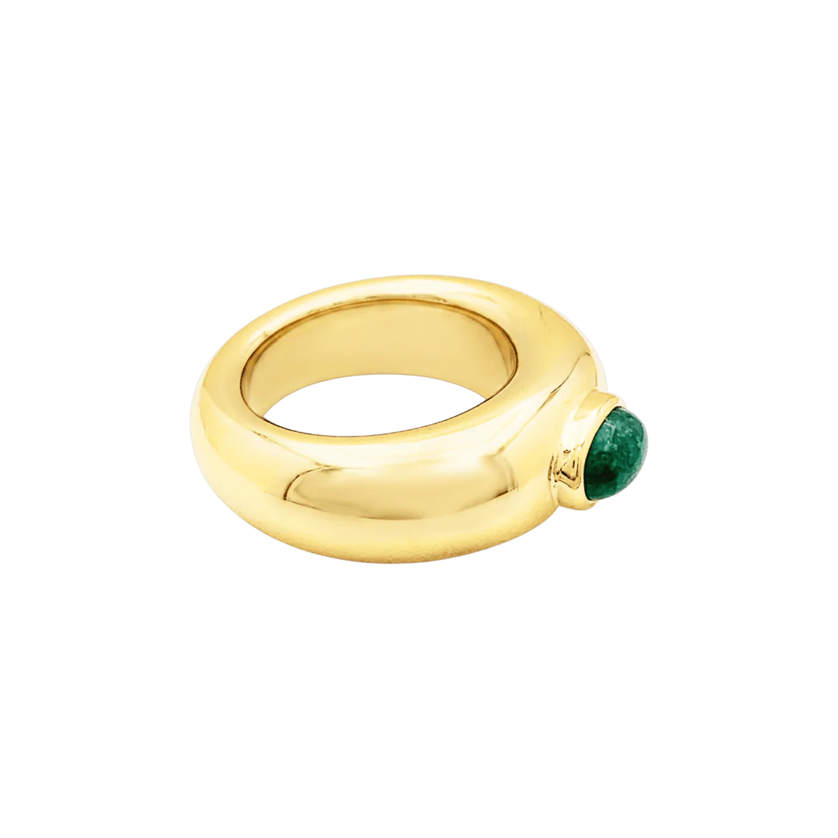 Bague Jonc CHAUMET "Anneau" en or jaune et émeraude - Image 5