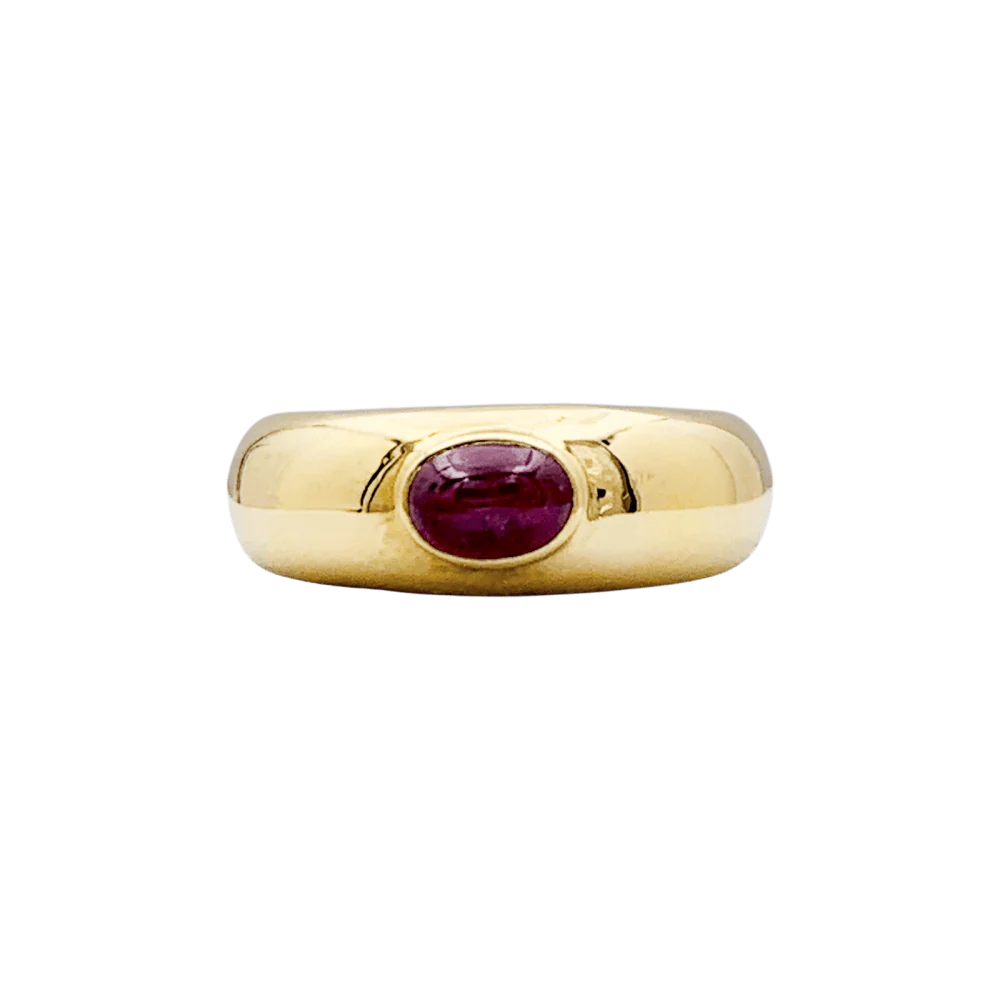 Yellow gold and Ruby CHAUMET "Anneau" Bangle Ring