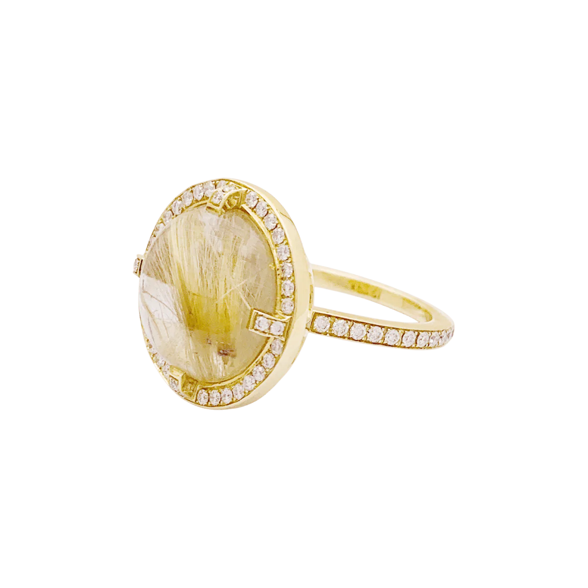 Ring Cocktail CHAUMET "Attrape Moi Si Tu M'aimes" in yellow gold, quartz and diamonds - Image 3