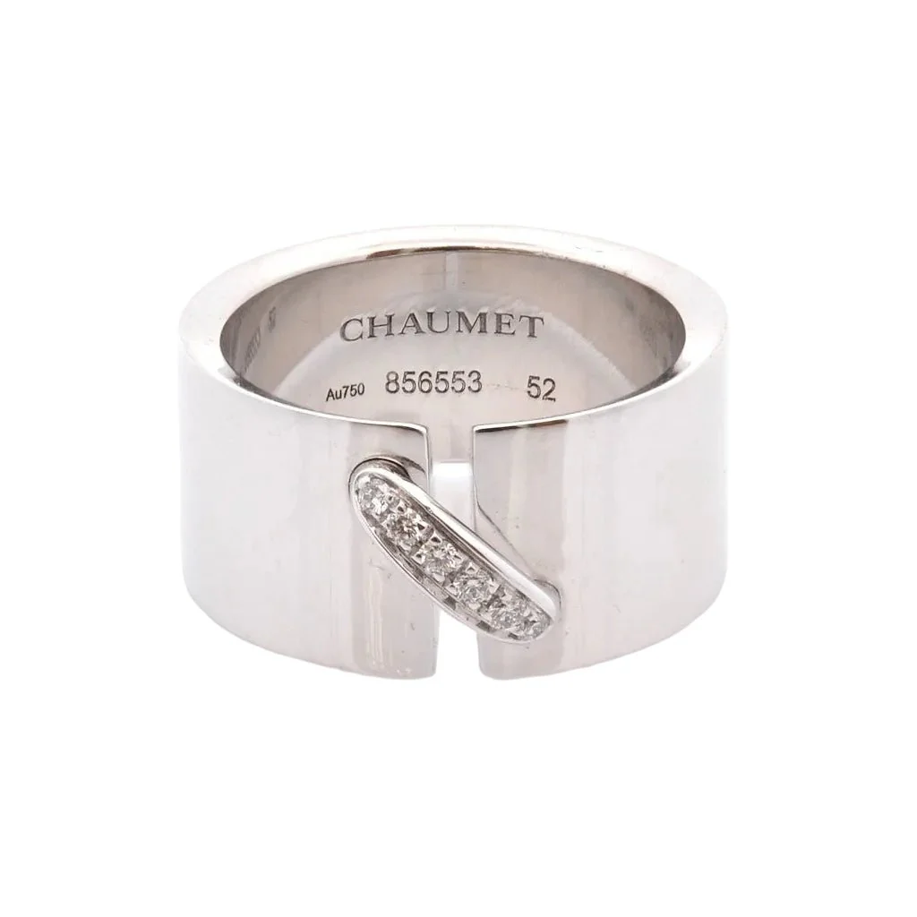 CHAUMET Bandeau ring in white gold and diamonds