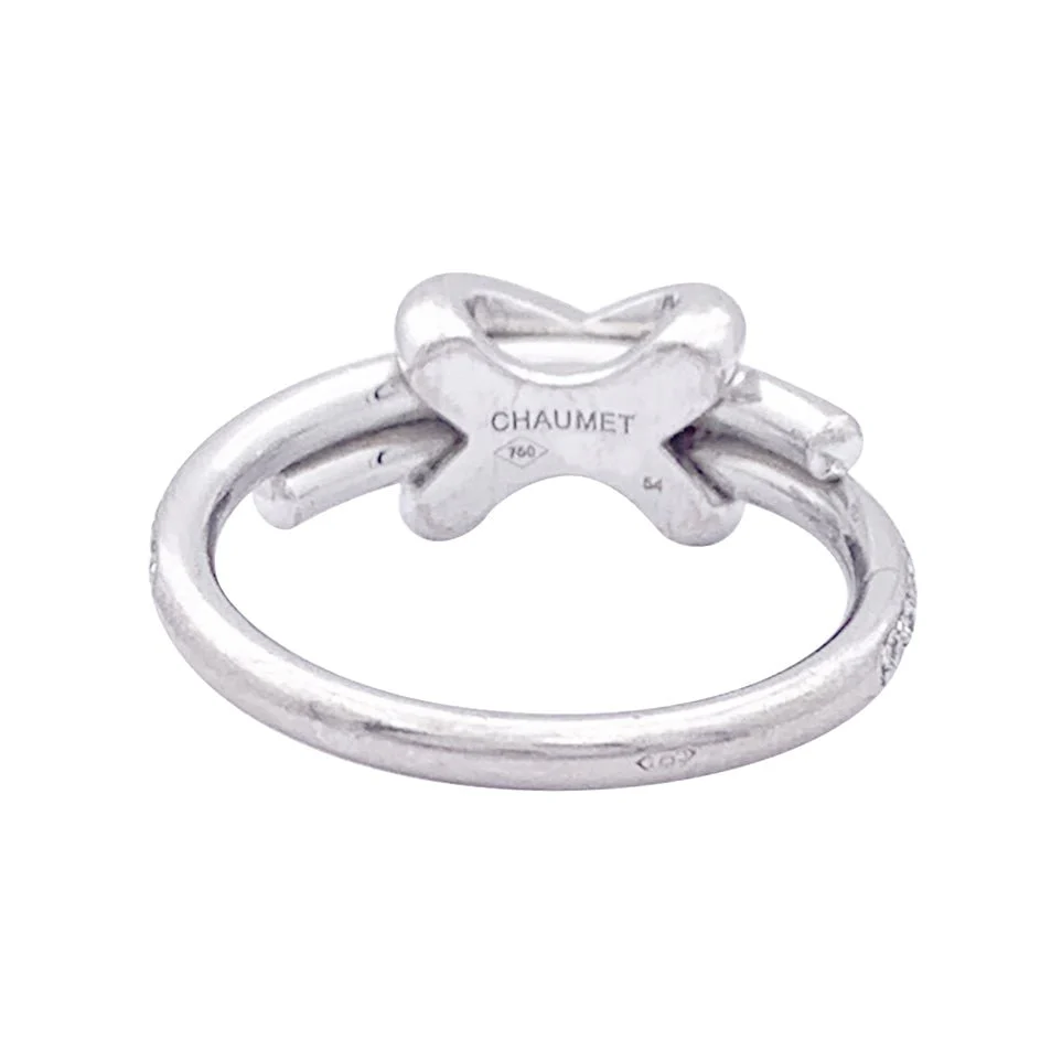 Chaumet “Jeux de Liens” ring in white gold, diamonds. - Image 2