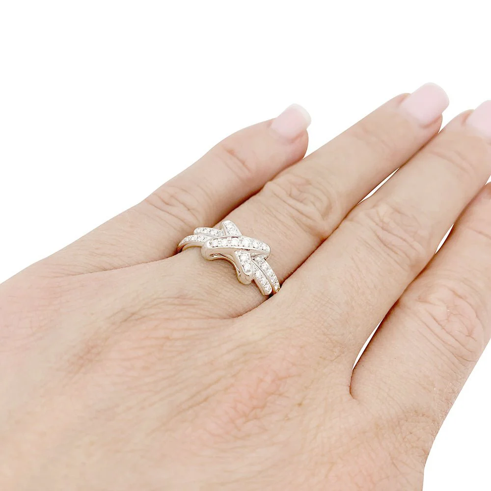 Chaumet “Jeux de Liens” ring in white gold, diamonds. - Image 6