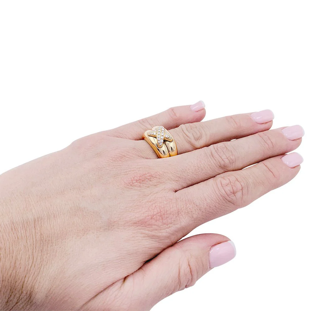 Chaumet ring, “Liens”, yellow gold and diamonds - Image 6