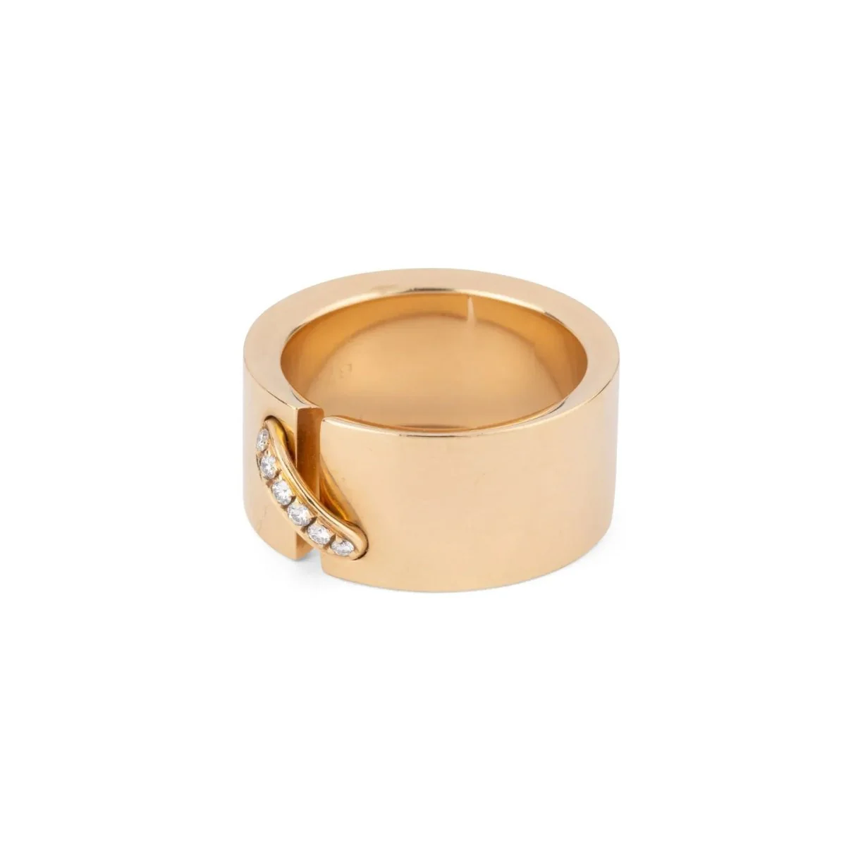 Chaumet yellow gold and diamond ring, link model - Image 3