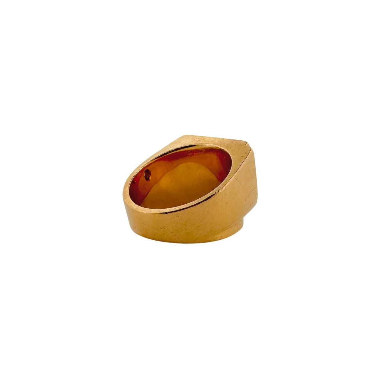 Signet ring in yellow gold and diamond - Image 4