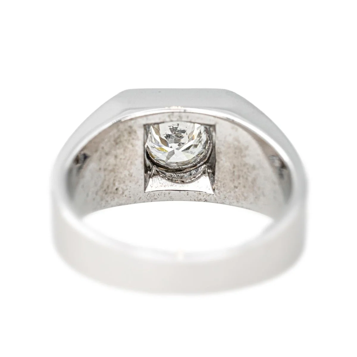 Signet ring in white gold and diamond - Image 5