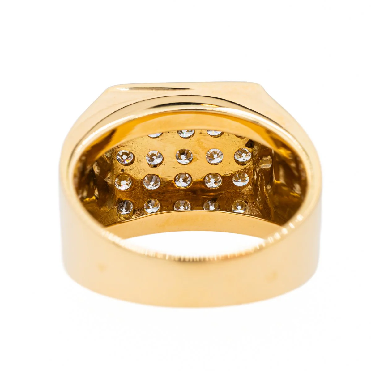 Signet ring in yellow gold and diamond - Image 5
