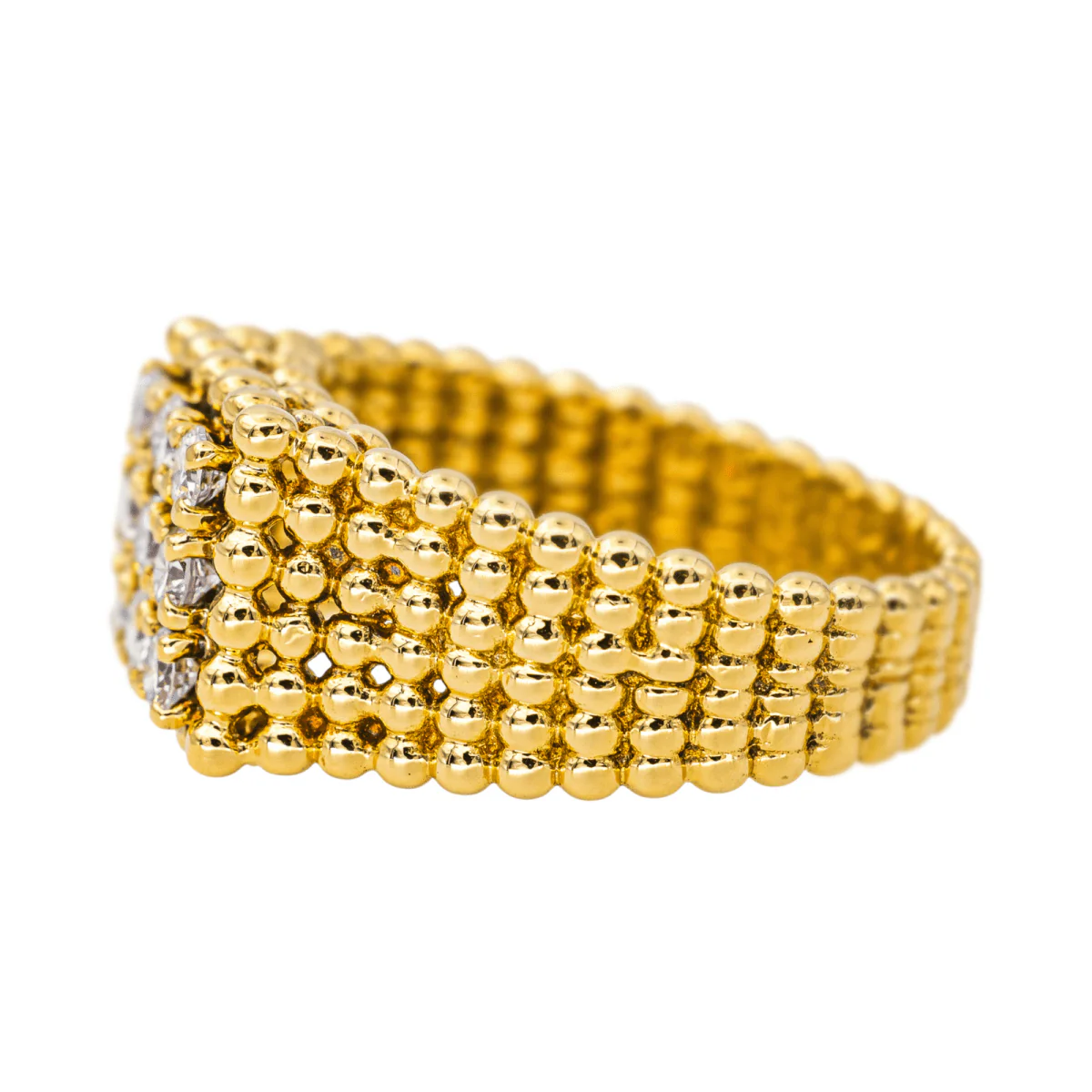 Signet ring in yellow gold and diamonds - Image 4