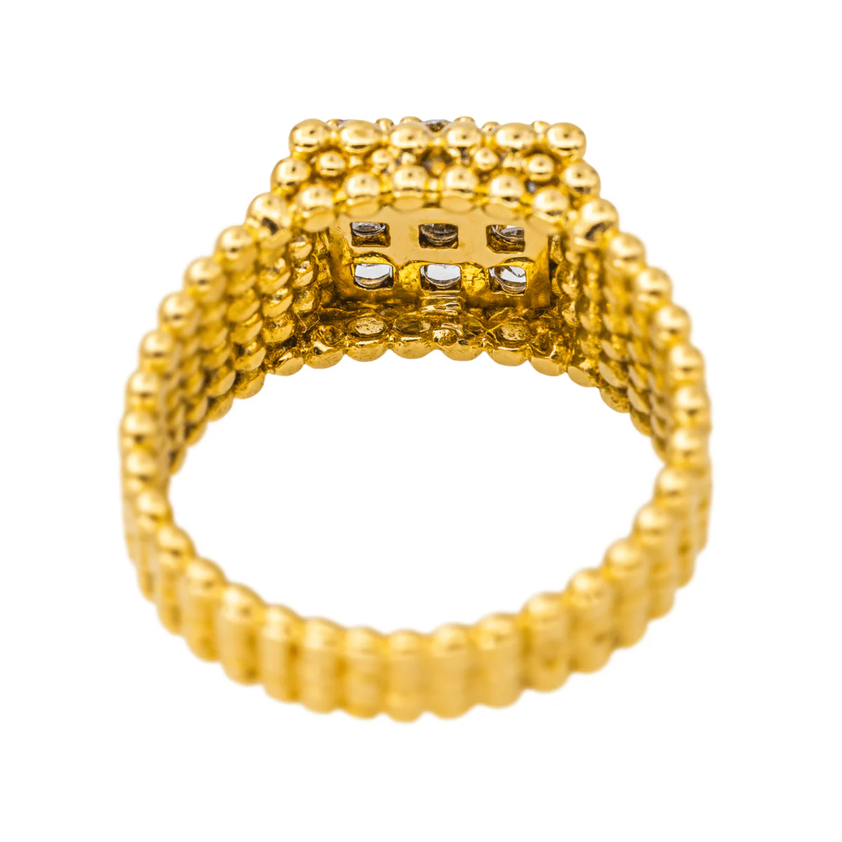 Signet ring in yellow gold and diamonds - Image 5