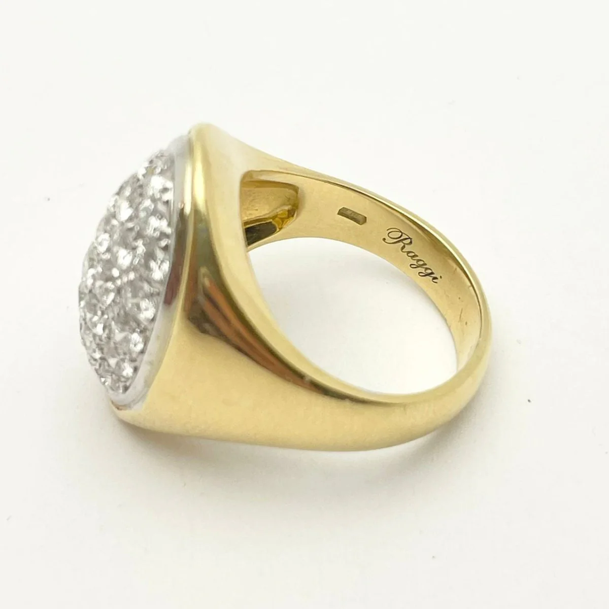 RAGGI Signet ring in Yellow gold and Diamonds - Image 4