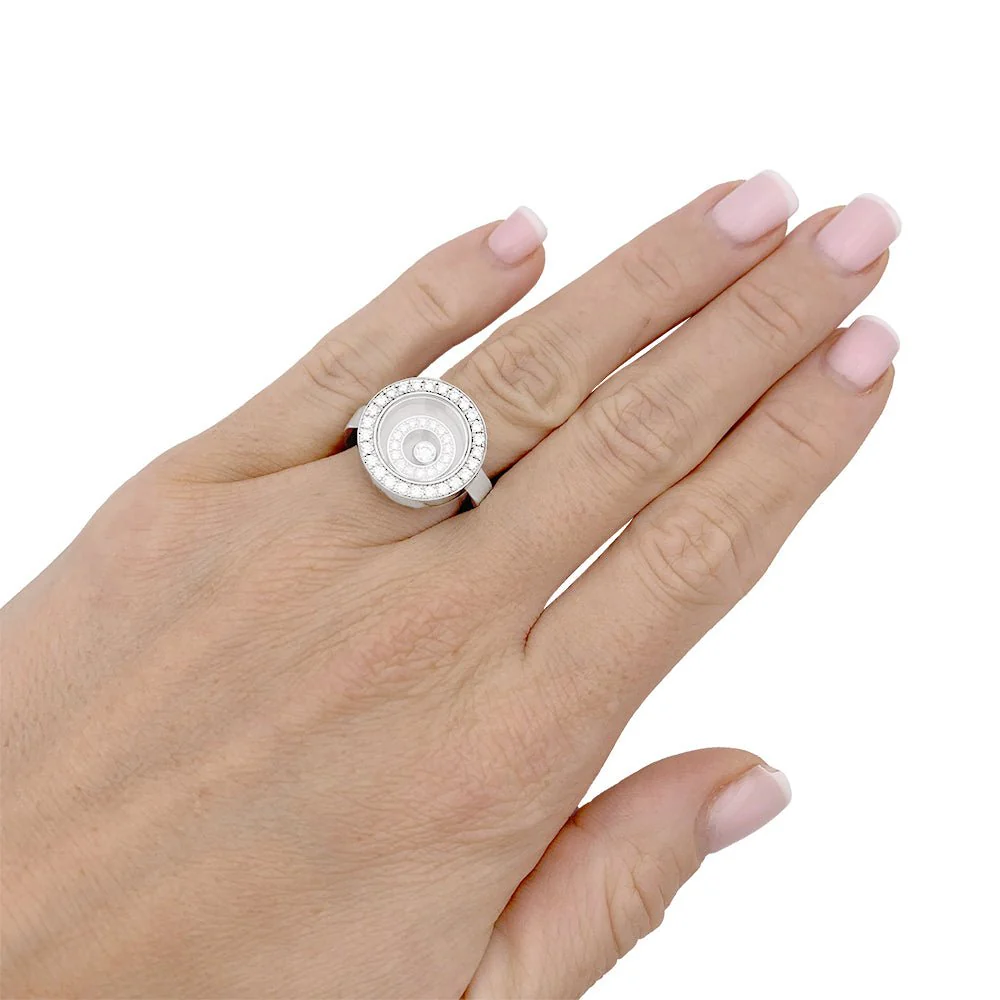 CHOPARD “Happy Spirit” ring in white gold and diamonds - Image 2