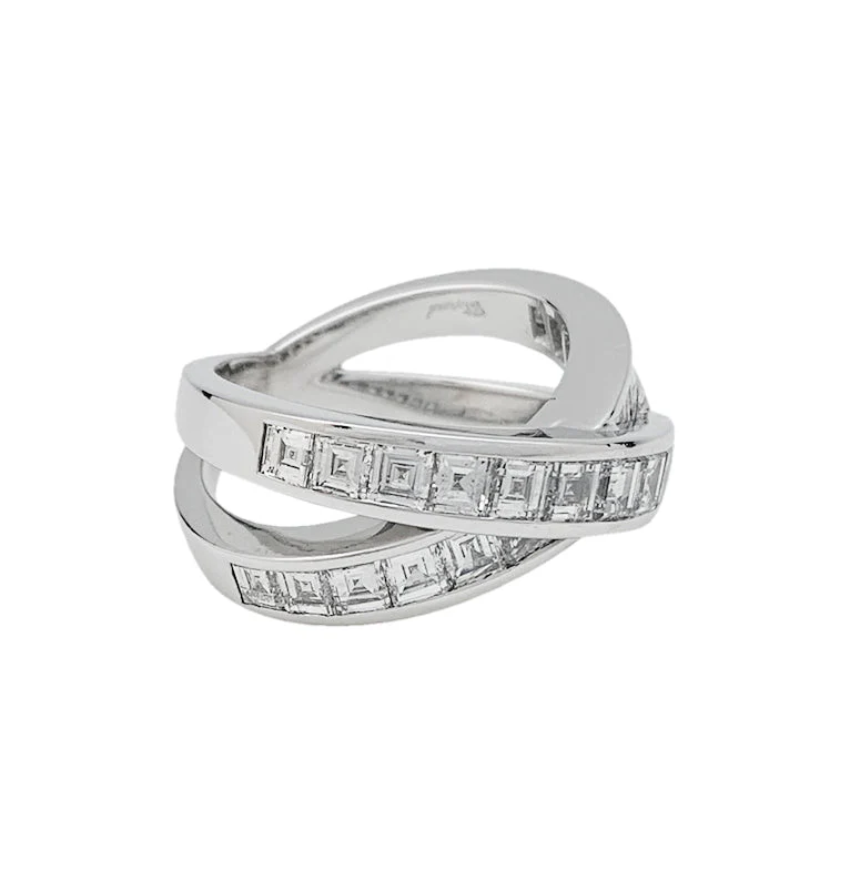CHOPARD ring in white gold, square diamonds - Image 3