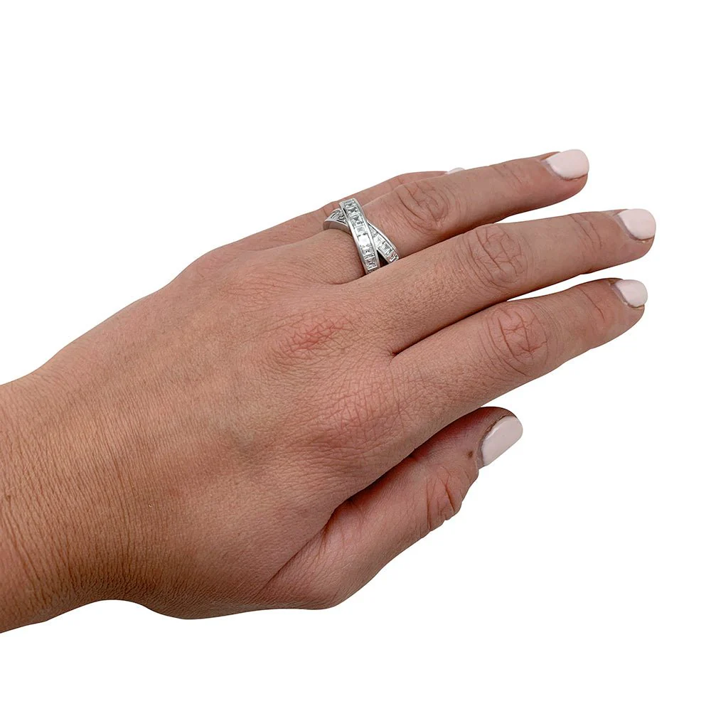 CHOPARD ring in white gold, square diamonds - Image 7