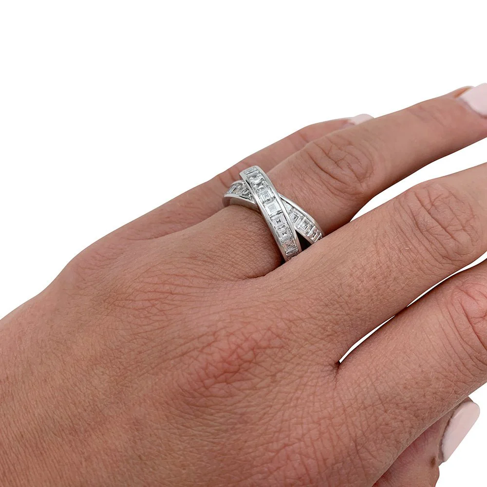 CHOPARD ring in white gold, square diamonds - Image 8