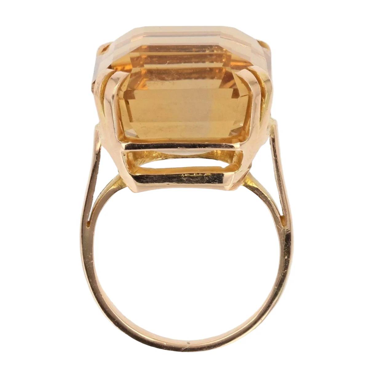 Entourage ring in yellow gold and citrine - Image 6