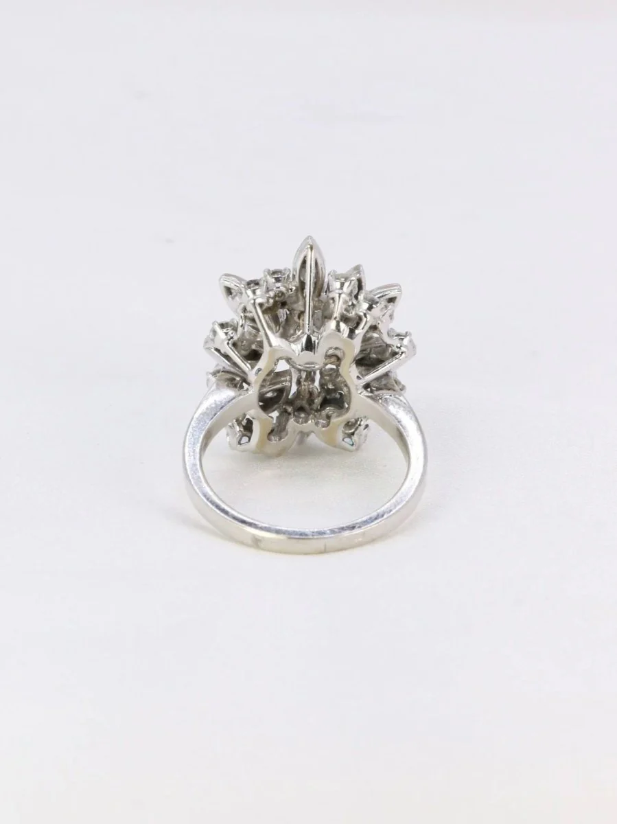 3.98 carat old cut diamond cocktail ring - Image 6
