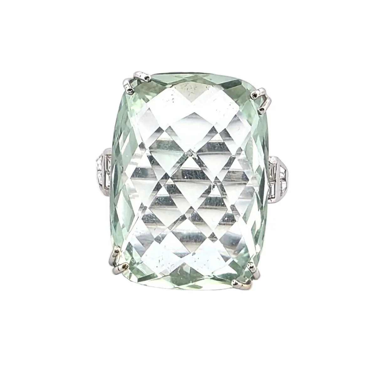 Bague Cocktail en or blanc et aigue-marine