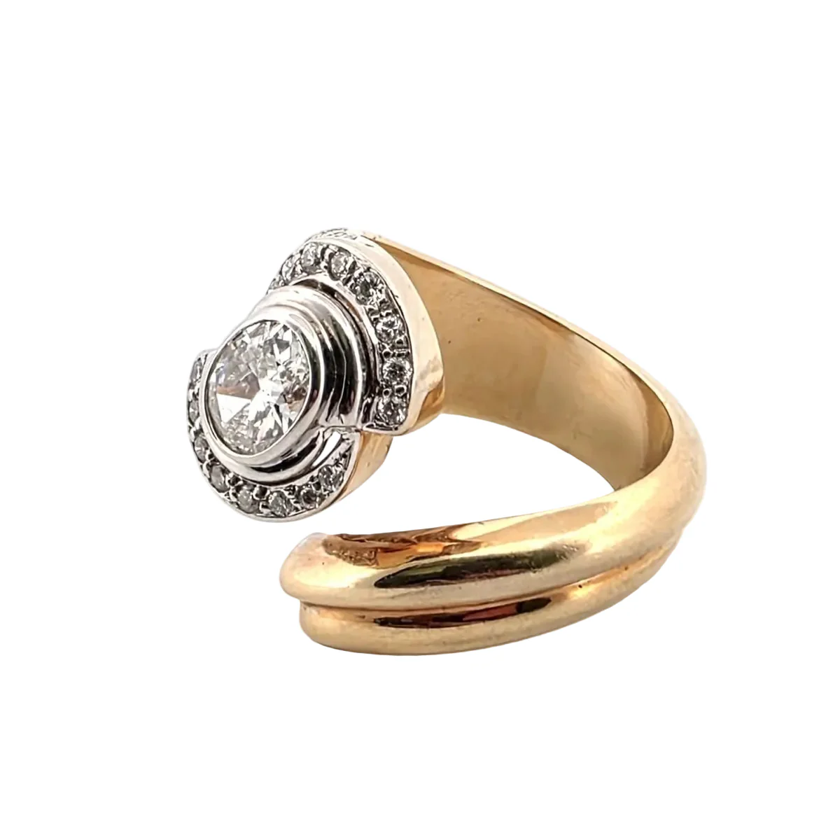 Cocktail Ring in White gold, Yellow gold, and Diamonds - Image 3