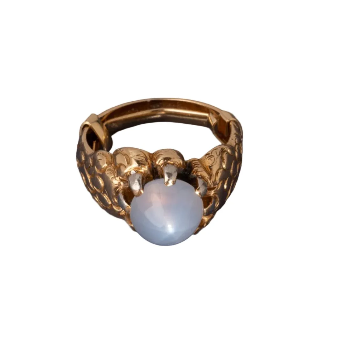 Yellow Gold and Sapphire Cocktail Ring - Image 3