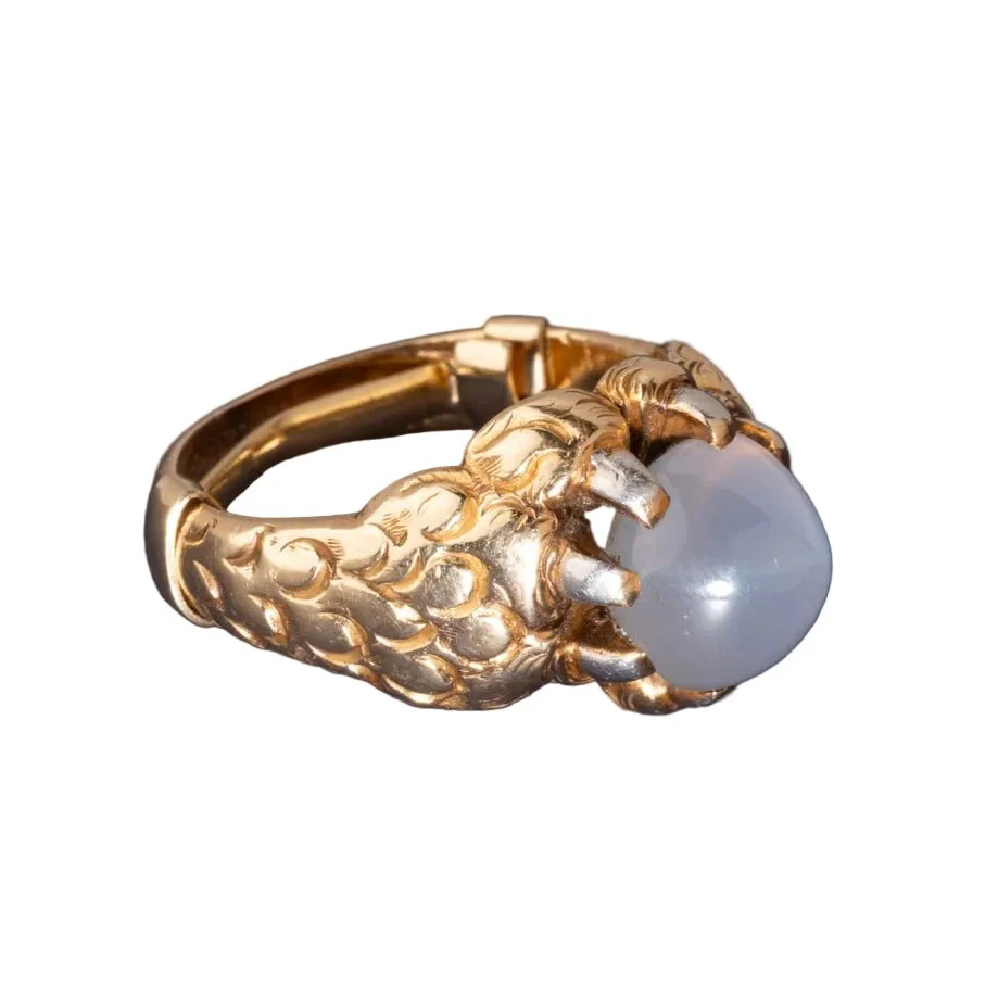 Yellow Gold and Sapphire Cocktail Ring - Image 4