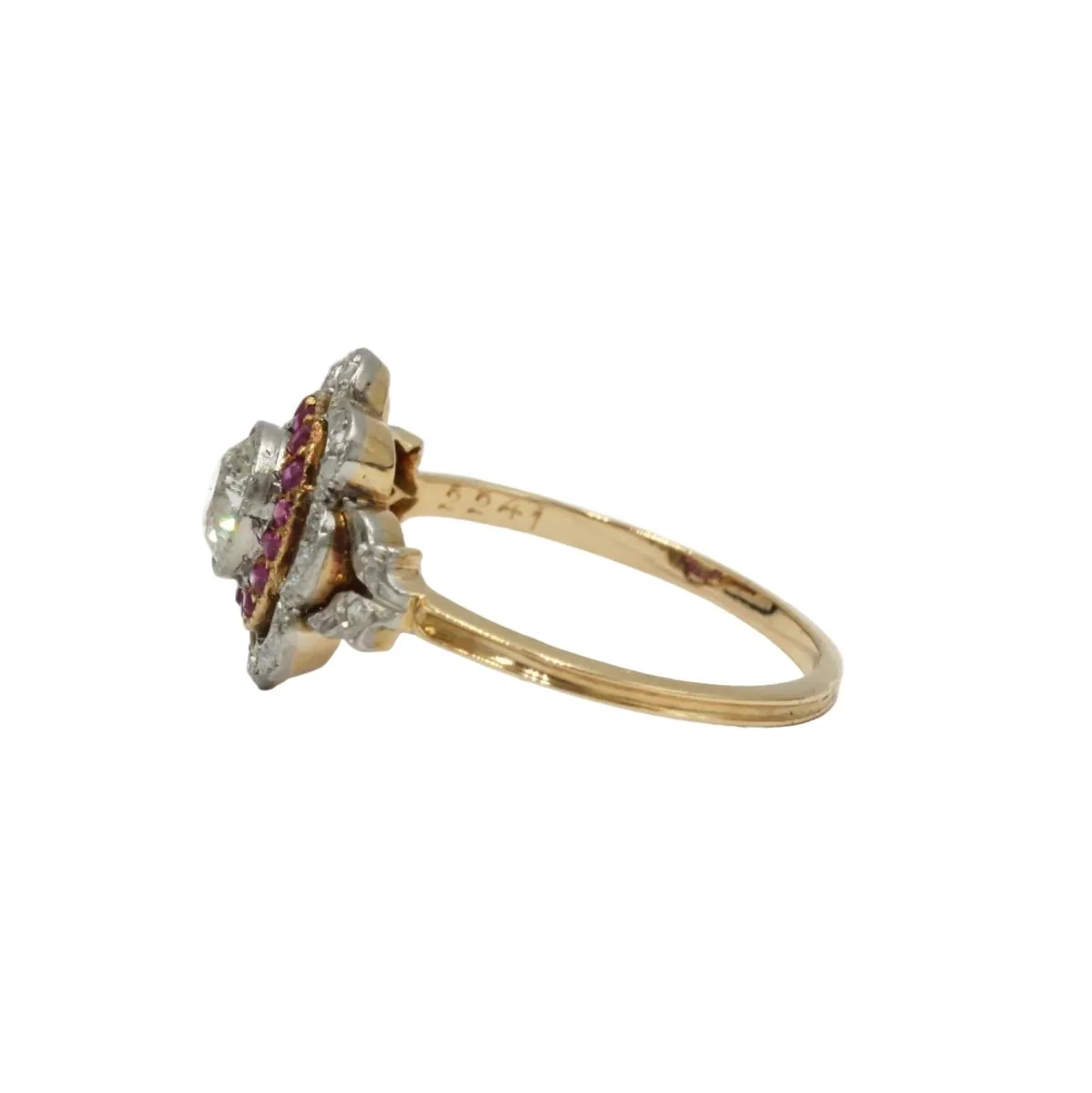 Yellow gold, Platinum, Ruby and Diamond Cocktail Ring - Image 3