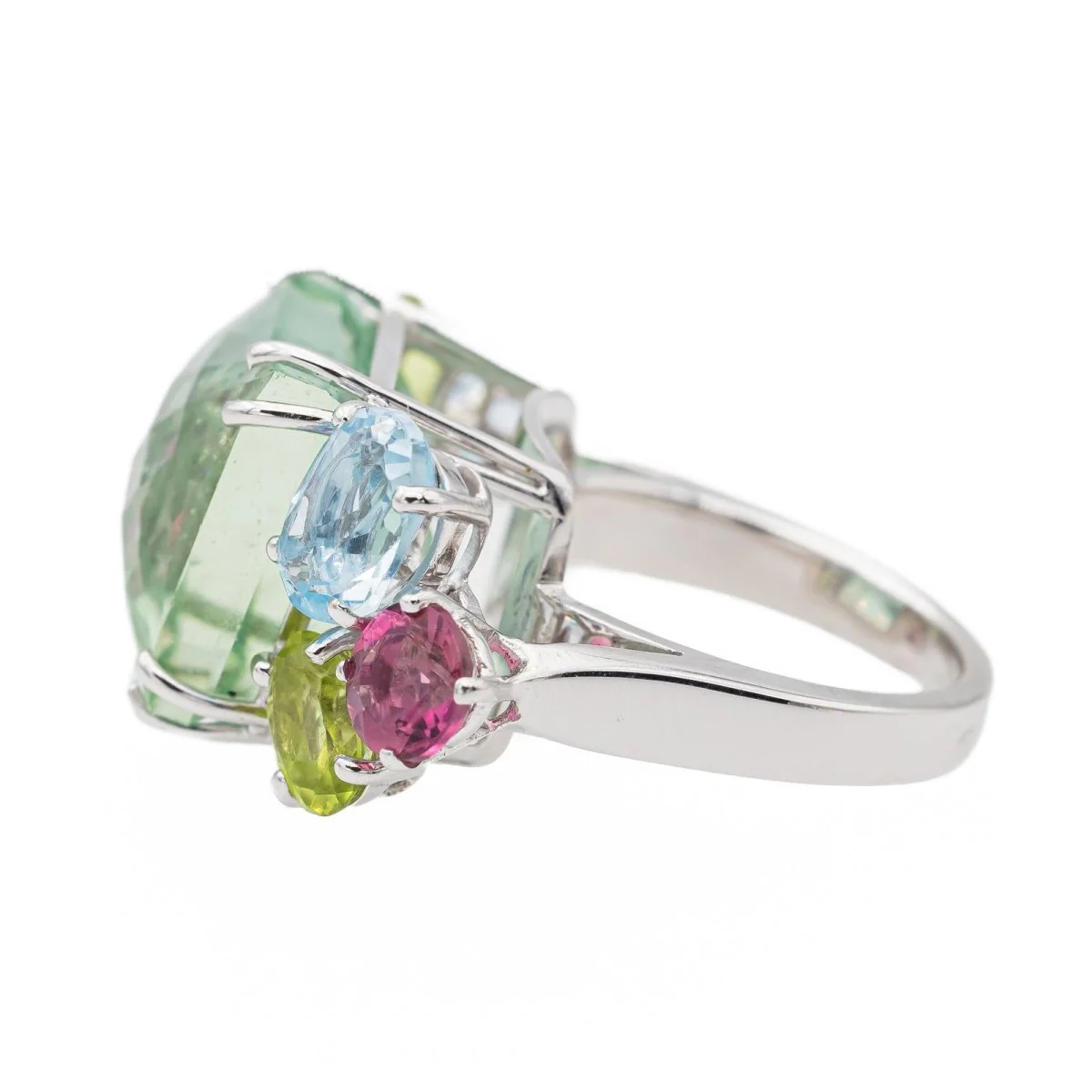 Beryl and white gold Cocktail ring - Image 4