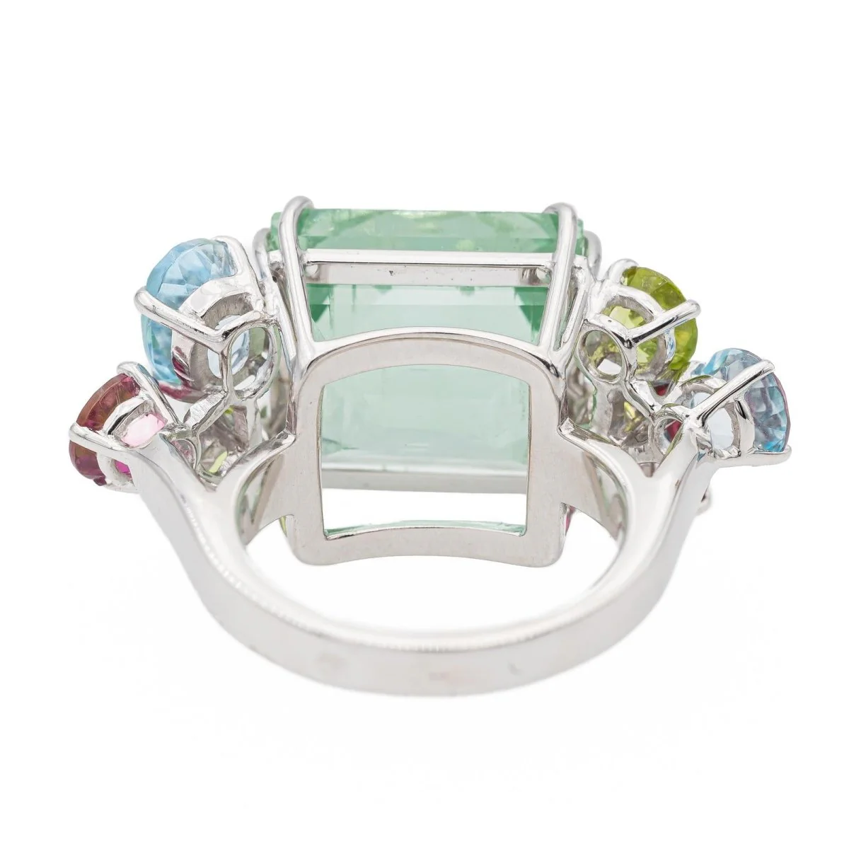 Beryl and white gold Cocktail ring - Image 5