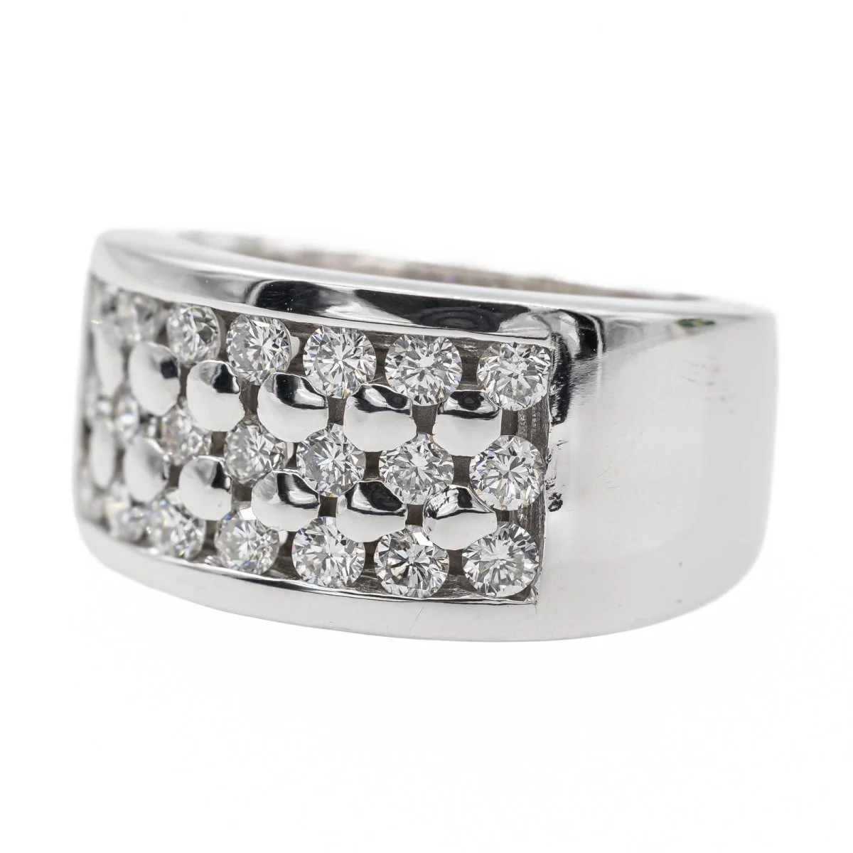 Band ring in white gold and diamond - Image 3
