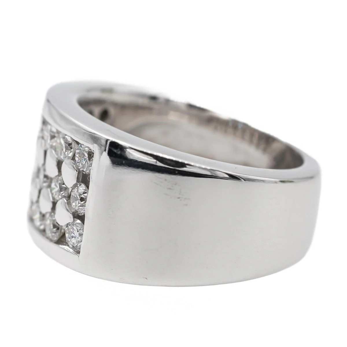 Band ring in white gold and diamond - Image 4