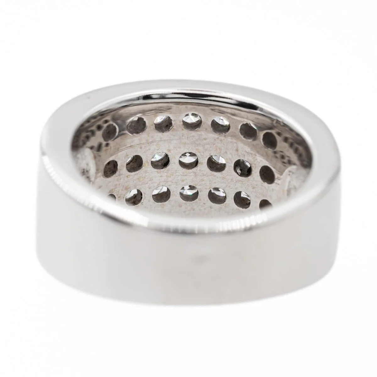Band ring in white gold and diamond - Image 5