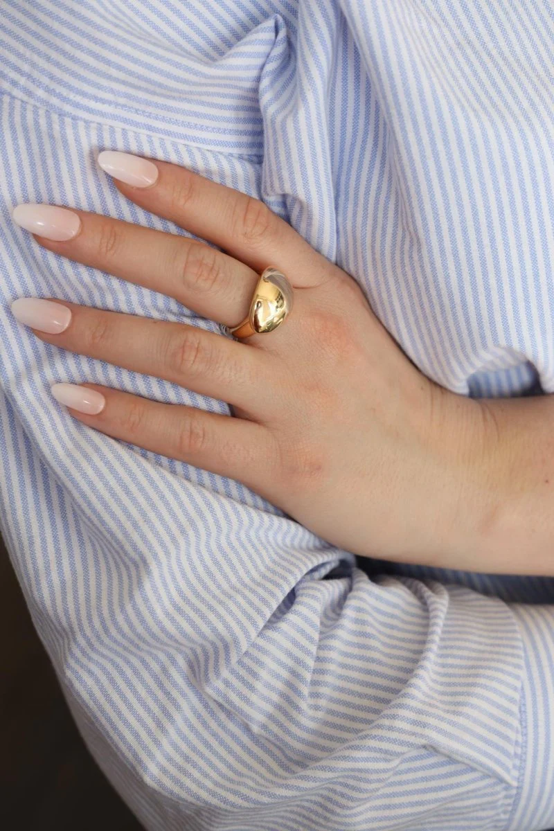 Cocktail ring in yellow gold - Image 6