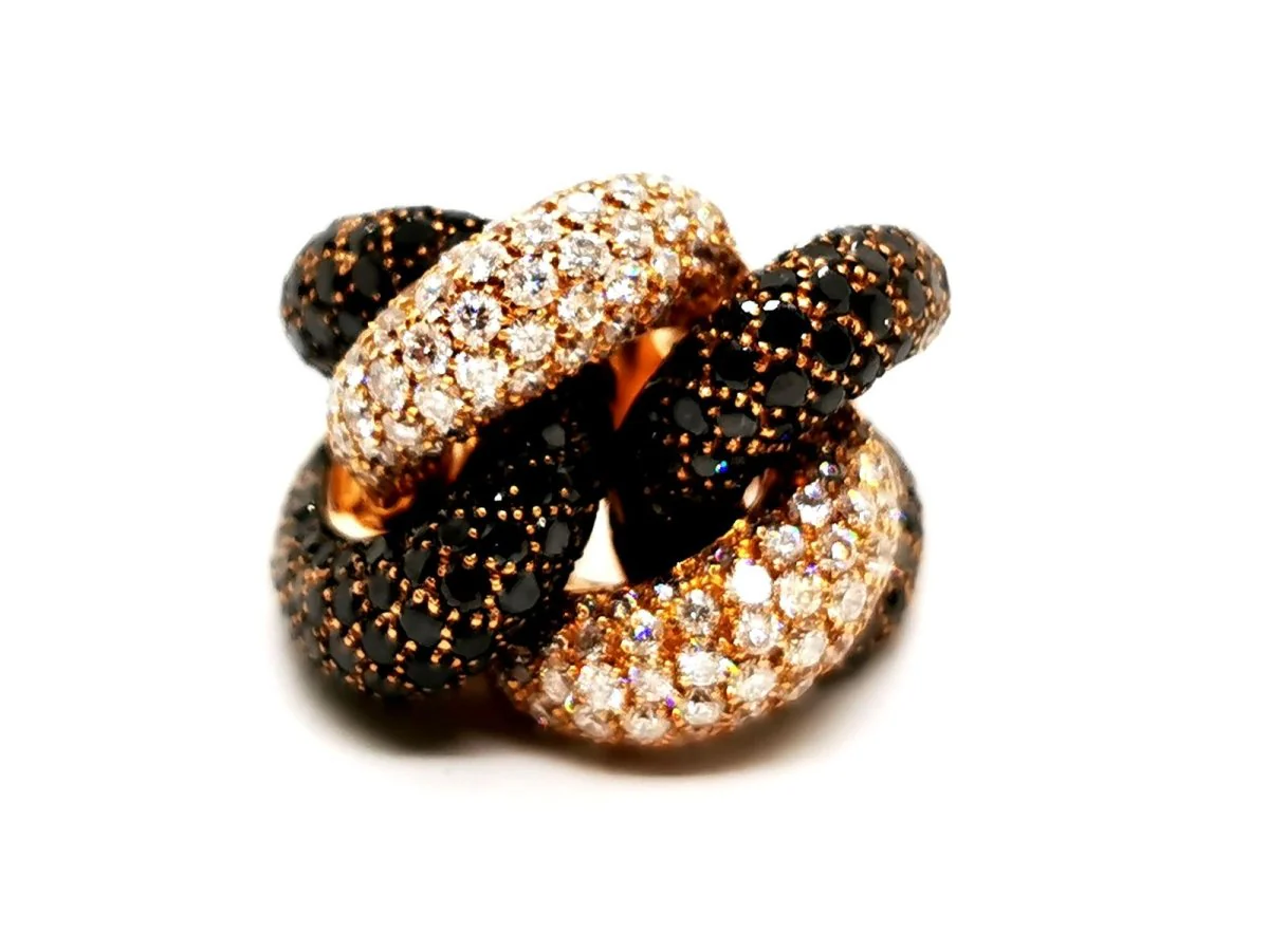 Cocktail Ring Yellow Gold Diamond - Image 11