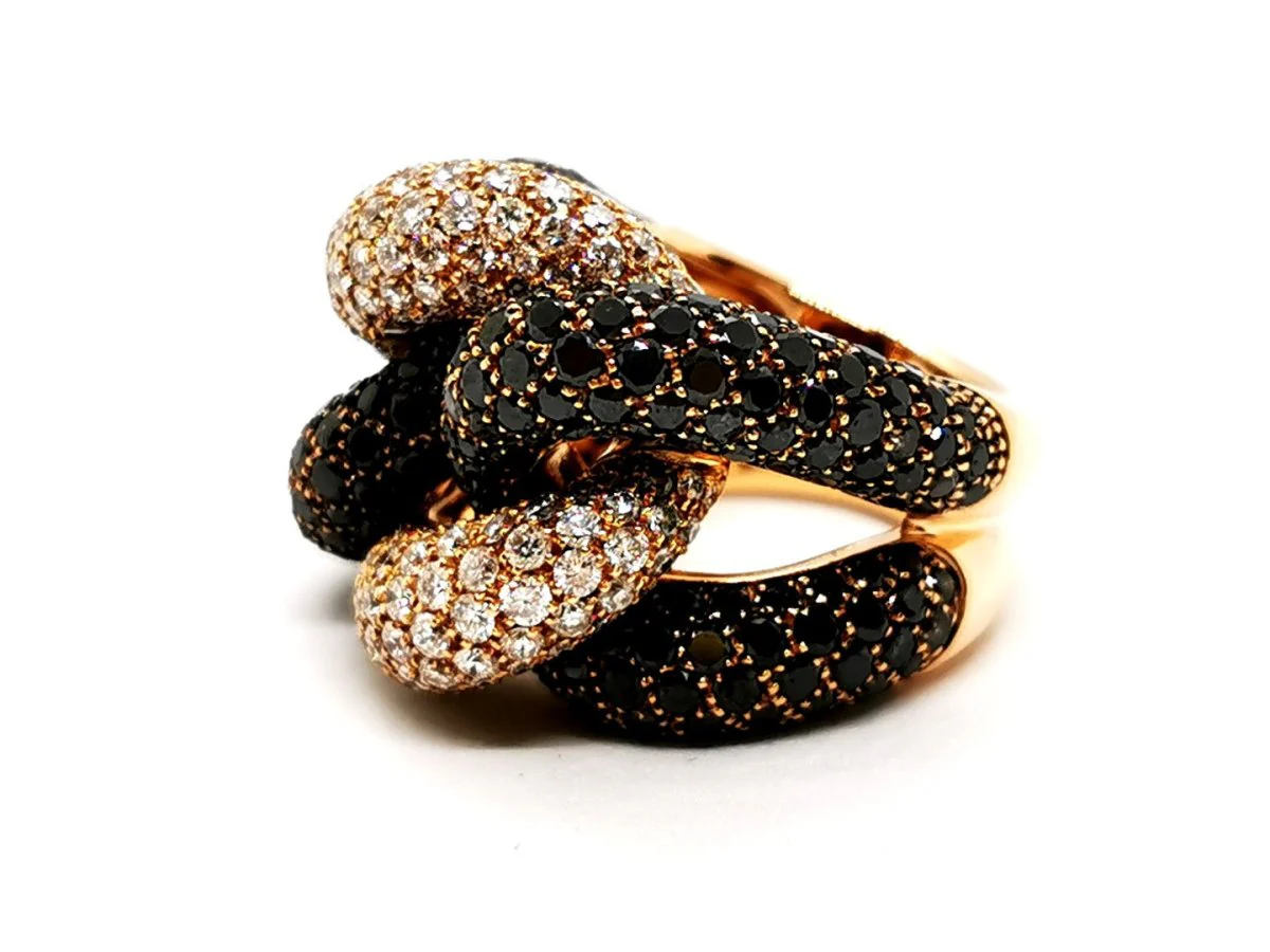 Cocktail Ring Yellow Gold Diamond - Image 13