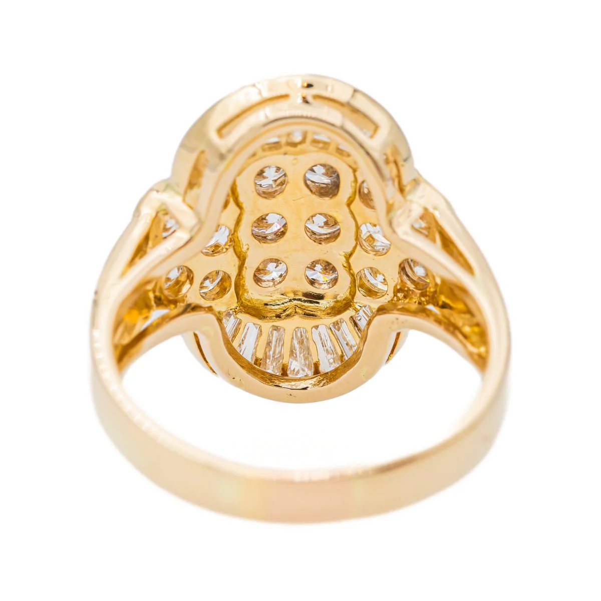 Cocktail ring in yellow gold and diamond - Image 5