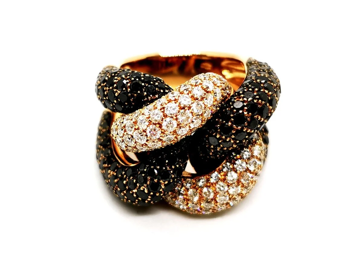 Cocktail Ring Yellow Gold Diamond - Image 7
