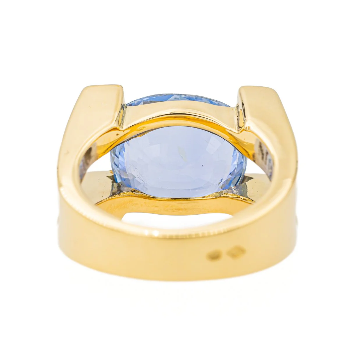 Ring Cocktail Yellow gold Sapphire - Image 7
