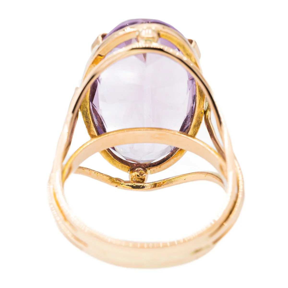 Cocktail ring in rose gold and amethyst - Image 5